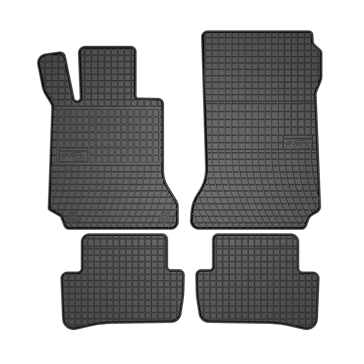 Mercedes C Class W204 Floor Mats - Omac - El Toro - Black - '10-'14 Mercedes C Class W204 Floor Mats - Omac - El Toro - Black - '10-'14
